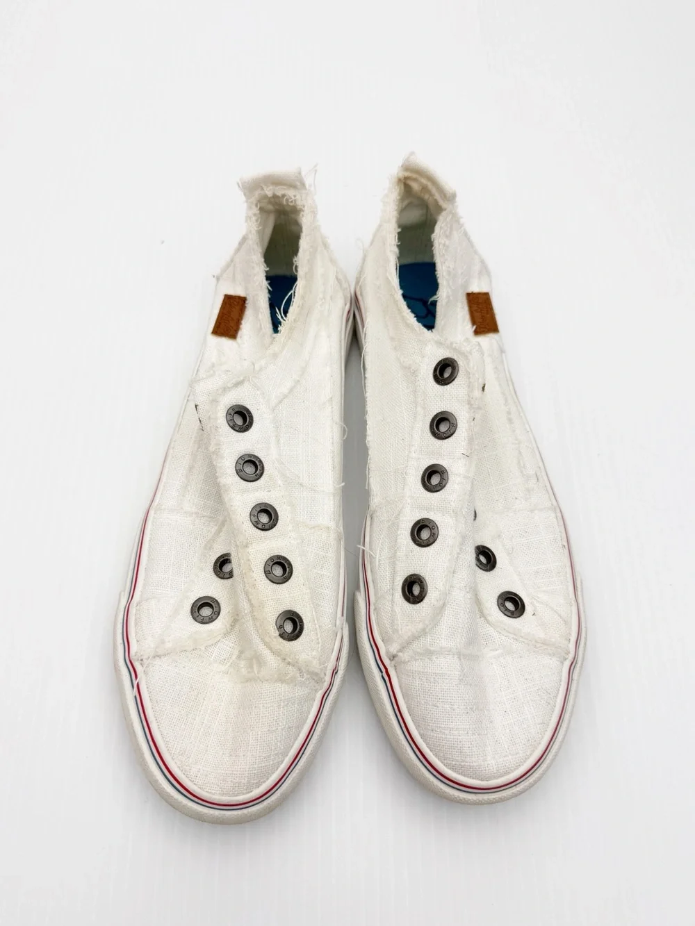 Blowfish Malibu Play White Textile Slip On Casual Fashion Sneakers Shoes